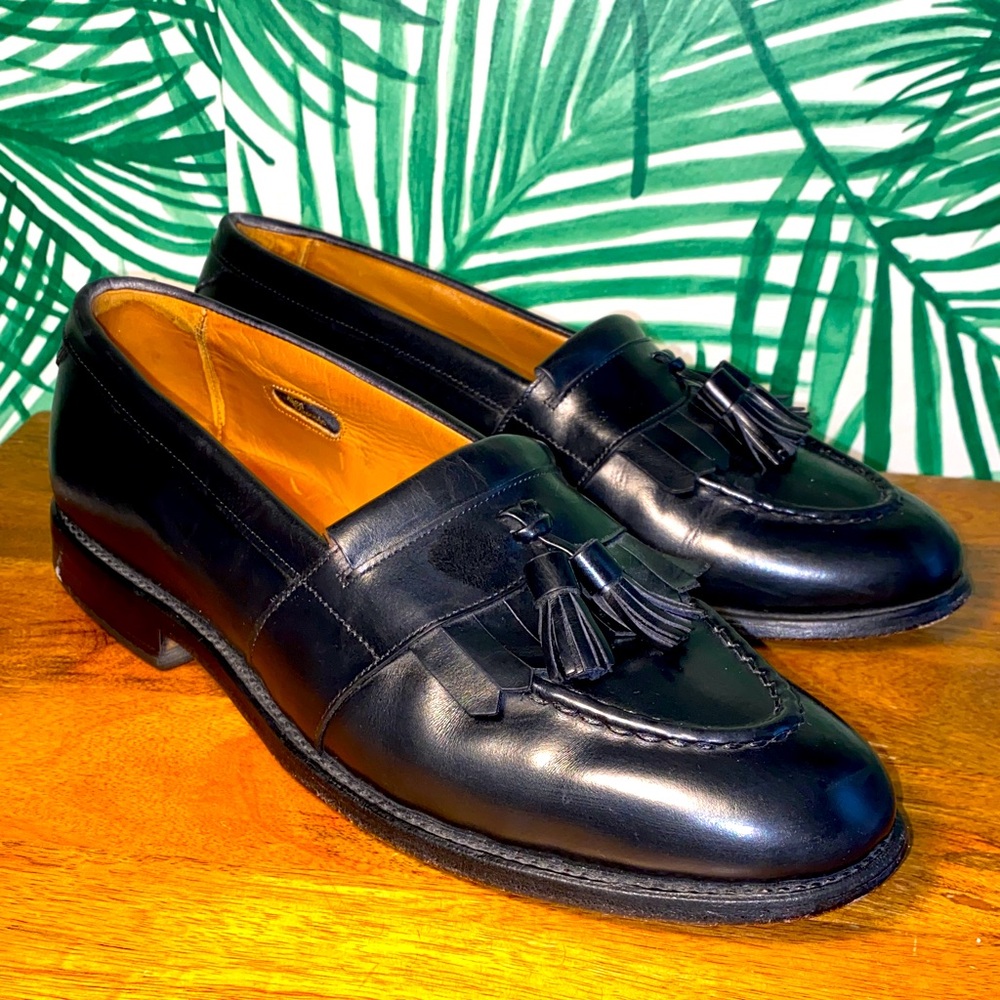 Allen Edmonds Newport Black Leather Tassel Loafers Men’s 9 D